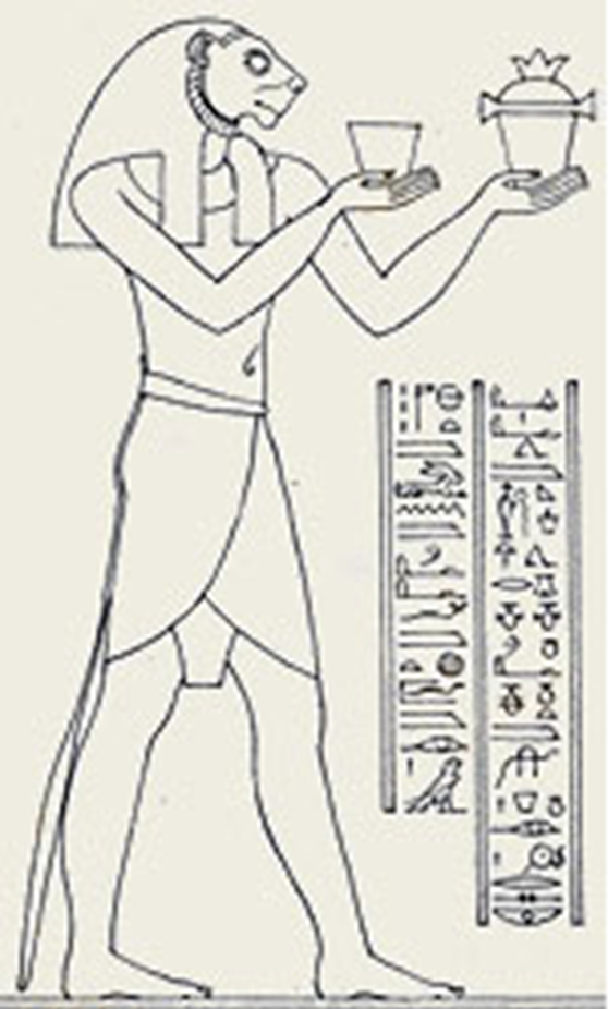 Shesmu - The God of Blood and Wine - source Wikipedia